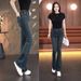 Women's Jeans, New Spring And Autumn Style, High-waisted, Slimming, Height-enhancing, Stretchy, Versatile, Fleece-lined_mkmklike.com