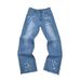 Men's Clothing Streetwear Vintage Flare Jeans – Rainbow Wash Denim With High-Waisted 90s Revival (S-XL, Unisex Baggy Fit, No Stretch)_mkmklike.com