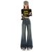 American Retro Style Fleece-lined Flared Jeans For Women, New Autumn And Winter High-waisted Slimming Stretchy Versatile_mkmklike.com
