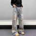 2025 Spring And Summer New Japanese Straight-leg Jeans Men's Trend High Street Loose Wide-leg Casual Versatile Long Pants_mkmklike.com