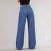 "Women's Rhinestone Embellished High-Waisted Skinny Jeans - Stretch Denim Pants For Casual & Night Out"_mkmklike.com