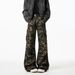 Woven Heavy Camouflage Men Spring New American Style Trendy Brand Hip Hop Wrinkled Loose Wide Leg Slightly Flared Cargo Long_mkmklike.com