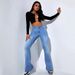ELLE 2025 New European And American Cross-Border Flared Jeans For Women High Waist Slim Fit Stretch Long_mkmklike.com