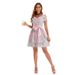 Women's Clothing German Munich Oktoberfest Costume Bavaria Printed Strap Dress Maid Set_mkmklike.com