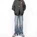 Men's Clothing High Street American Vibe Jeans - Relaxed Straight Fit, Flared Bootcut, Vintage Washed Denim Pants For Casual & Streetwear_mkmklike.com