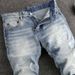 Men's Clothing Men's Slim Fit Skinny Jeans Ripped Distressed Light Blue Washed High Waist European American Fashion Trendy Brand High Street Style_mkmklike.com