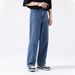 Nordmann Blue Jeans Men Spring Autumn Style American Trendy Brand Casual Guangzhou Xintang Washed Loose Straight Pants_mkmklike.com