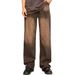 Amekaji Men's Washed Distressed Jeans Retro Trendy Brand Casual Loose Fit Long Trousers Export Workwear_mkmklike.com