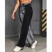 Washed Straight-leg Women's Washed Denim Stretch Jeans, Loose Fit To Flatter The Figure_mkmklike.com