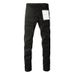 Unisex Cleanfit Stacked Flared Jeans, Matte Black Plain, Breathable For Summer_mkmklike.com
