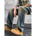 Nordmann Men's Ripped Jeans American High Street Retro Casual Spring Autumn Loose Straight Vibe Style Design Pants_mkmklike.com