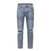 Men's Whiskered Jeans Trendy Hip Hop Hand Drawn Splatter Removal All Season Versatile Trousers New_mkmklike.com
