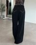 Korean Sweet & Cool High-Waisted Wide-Leg Jeans – Vintage Washed Denim With Side Studs (Dongdaemun Premium, Light Blue Wash)_mkmklike.com