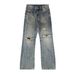 Men's European Style Stretch Slim Fit Straight Leg Jeans Spring Summer Collection Rhinestone Embellishments Sophisticated High End Look_mkmklike.com