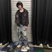 Men's Distressed Straight Leg Jeans 3D Digital Print Ripped And Wrinkled Blue Dirty Street Style American Fit Casual Pants_mkmklike.com