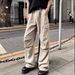 BOY American Retro Stone Gray Pocket Straight Wide-Leg Cargo Unisex Loose Autumn Marble Dark Pattern Casual Pants_mkmklike.com