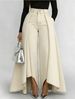New Wide Leg Denim Pants For Women Extra Long Casual Solid Color Independent Websites_mkmklike.com