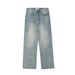 Washed And Distressed Straight-Leg Dad Ins American Style Loose Wide-Leg Casual Long Pants Men's Trendy Trousers_mkmklike.com