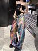 Men's Clothing High Street 3D Digital Printing Rainbow Oil Painter Loose Straight Jeans Unisex Trend_mkmklike.com