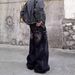 Men's Trendy High Street Loose Flared Jeans Retro Washed Distressed Design Lightning Crack Pattern American Style_mkmklike.com