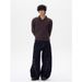 High Street Blue Denim Pants With Button Details - Oversized Flared Jeans For Men & Women, Vintage Washed Wide Leg Streetwear Trousers_mkmklike.com
