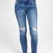Women's High-Waisted Distressed Stretch Jeans Slimming Cropped Casual Fashion Street Style Cotton Blend Spring/Autumn Wear_mkmklike.com
