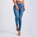 Women's High-Waisted Slim Fit Stretch Jeans - Tapered Bootcut Denim Pants In Classic Blue/Deep Blue (Office & Casual Wear)_mkmklike.com