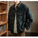 Spring Autumn New Jacquard Long Sleeve Denim Shirt For Men, Trendy Brand, Loose And Handsome, Casual Work Jacket, Outer_mkmklike.com
