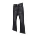UnisexStyle Distressed Washed Black And Gray Jeans Vintage Flared Loose Fitting Frayed Hem Denim_mkmklike.com