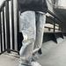 Men's Clothing Street Hip Hop Retro Washed Old Ink Graffiti Ripped Straight Jeans For Men_mkmklike.com