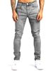 Men's Classic Straight Fit Jeans – Comfortable Cotton Denim Pants (Black/Blue, Regular Waist, Machine Washable)_mkmklike.com