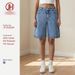 Women's Stretch Denim Bermuda Shorts - Mid Rise, Relaxed Fit, Vintage Style, Comfortable & Breathable For Summer_mkmklike.com