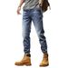 European And American Style Large Size Jeans, Men's Fat Plus Extra Large Size Hand-worn Slim-fit Korean Version Pants, Men's Trendy Brand Foreign_mkmklike.com