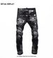Streetwear Money Print Baggy Jeans For Men – Oversized Hip-Hop Denim Pants With Dollar Bill Design (High Waist, Straight-Leg, Cotton Blend, Black)_mkmklike.com