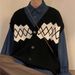 Loom Autum Witer America Hog Kog Sleeveless Kitted Sweater Me Japaese Style Vest Jacket College Shirt Pats Set_mkmklike.com