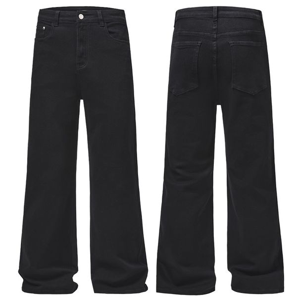 Men's Stretch Flared Jeans - Classic Black High Street Denim Pants With Comfort Fit For Teen & Youth (S-3XL)_mkmklike.com