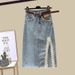 Women's Clothing Suit For Women New French Sweet Chiffon Shirt Denim Skirt Two Piece Suit_mkmklike.com