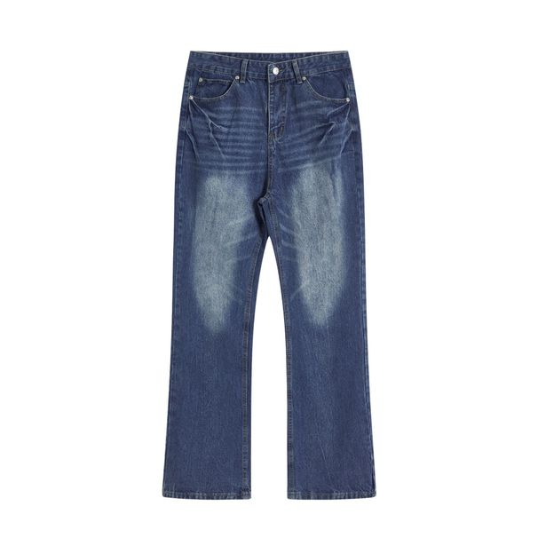 Men's Clothing Vibe Lightning Burst Blue Jeans Men's Trendy Cleanfit Pants_mkmklike.com