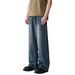 Vintage Washed Wide Leg Jeans For Men – Retro Loose Fit, Heavyweight Cotton, Distressed Straight Cut (S-XXXL, Light Blue/Dark Gray/Vintage Blue)_mkmklike.com
