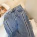 Women's Clothing Fashion Trend Slit Straight Slim Flared Pants_mkmklike.com