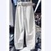 Women's Clothing Large Size White Scimitar Jeans Wide Leg Pants Slim Narrow Pants_mkmklike.com