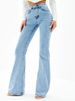 Women’s Flared Jeans – Casual Bell-Bottom Denim Pants With Mid-Rise Waist & Zip Fly (Sizes 25-32, Cotton Blend, Washed Blue, Office & Street Style)_mkmklike.com