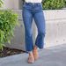 K Elastic Jeans Women's New Style With Fringed Micro Flared Cropped Cropped Pants, Fashionable Jeans_mkmklike.com