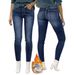 Women's Clothing Front Button Pocket Simple Plus Velvet Skinny Pants_mkmklike.com