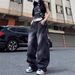 Plus Size Hip Hop Cargo Jeans – Oversized Streetwear Denim Pants With Multi-Pockets For Women_mkmklike.com