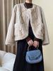 Women's Clothing marble texture design mink plush eco-friendly fur coat_mkmklike.com