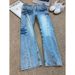 Men's Vintage High-Waisted Flared Jeans 70s Retro Wide-Leg Denim Lightweight Polyester Distressed Wash S-3XL_mkmklike.com