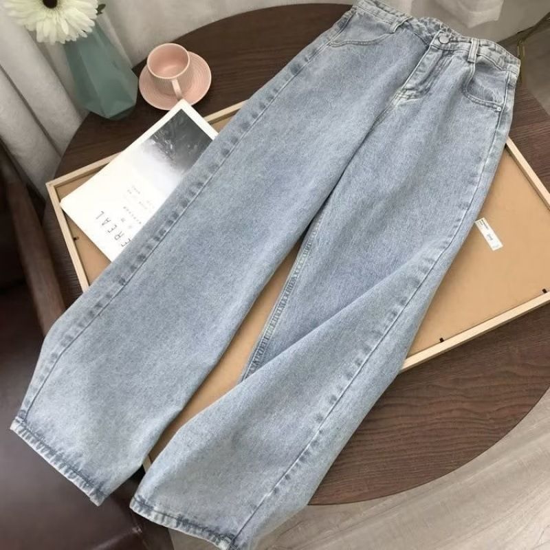 Men's Clothing Retro Straight Loose Jeans For Boys Spring And Autumn New Ins Trendy High Street Wide Leg Casual Long Pants_mkmklike.com
