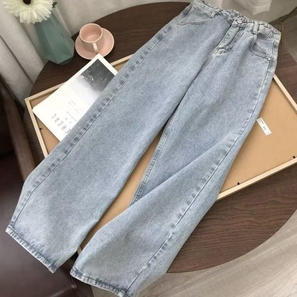 Men's Clothing Retro Straight Loose Jeans For Boys Spring And Autumn New Ins Trendy High Street Wide Leg Casual Long Pants_mkmklike.com