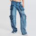 Women's clothing Spring New Fashion High Street Design Pocket Stitching Workwear Style High Waist Straight Denim Pants Women_mkmklike.com